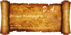 Dinga Alexandra névjegykártya