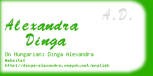 alexandra dinga business card